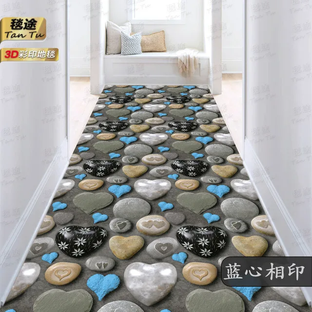 

Tapis de sol antidérapant créatif 3D, impression plante fleur, pour couloir, salon, chambre à coucher, couloir de cuisine