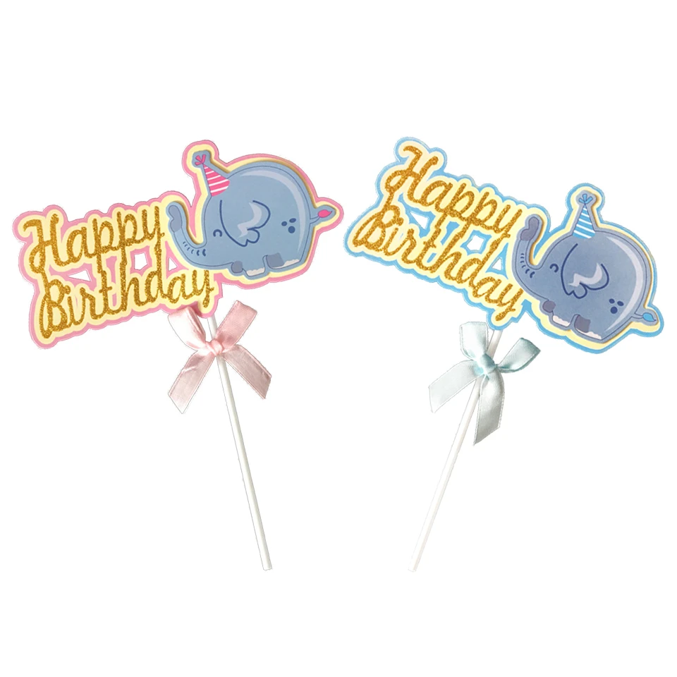 1 комплект мультяшный слон детский душ/пол украшение воздушные шары торты