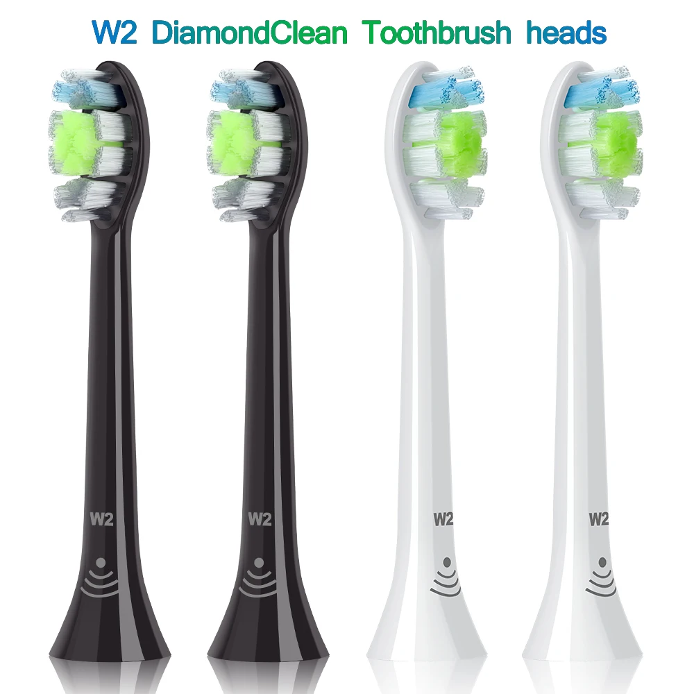 

Черно-белые сменные насадки для зубной щетки, совместимые с электрическими зубными щетками Phillips Sonicare Серии 2, 3, Hx6250