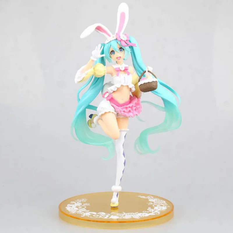 Фигурки героев аниме 23 см игрушки зайчик девочка хатсун ПВХ японская кукла Мику