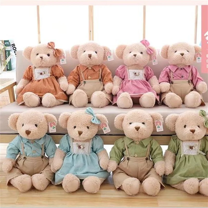 1Ps 65cm Lovely garden flower retro dressing bear creative couple Plush Toy Teddy Bear Doll wedding gift | Игрушки и хобби