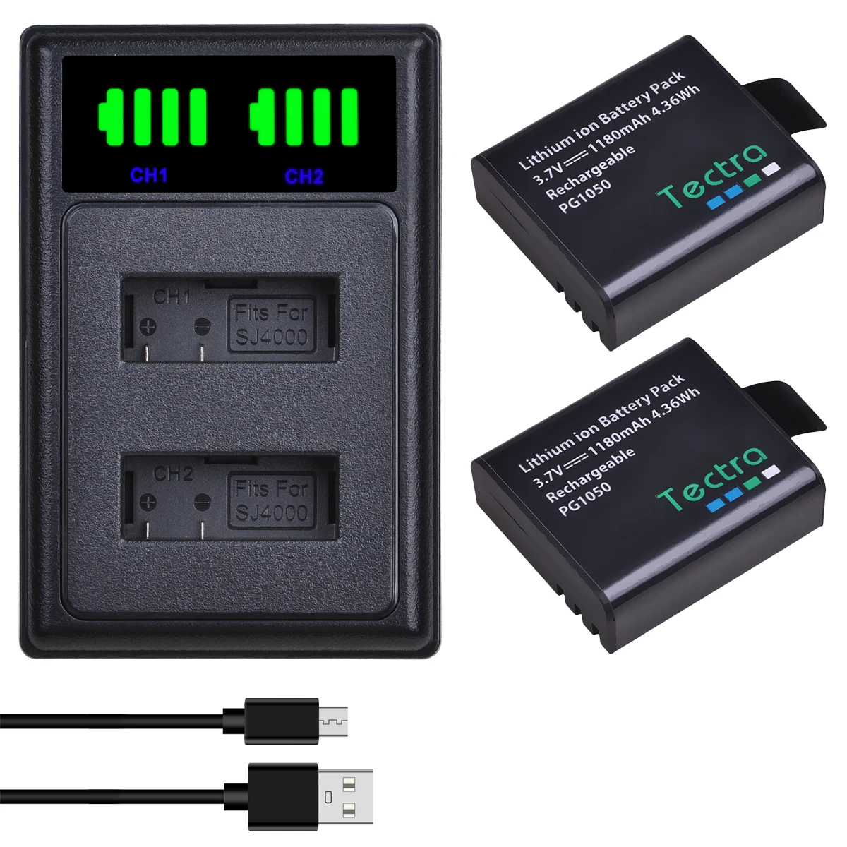 

Литий-ионные аккумуляторы 1180 мАч PG1050 + зарядное устройство со светодиодной подсветкой на 2 слота USB для SJCAM SJ4000 M10 SJ5000 SJ5000X для EKEN H9 H9R H8R H8 GIT PG900