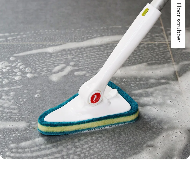 Детская и кухонная щетка с ручкой губка трехугловая головка угловые чистящие