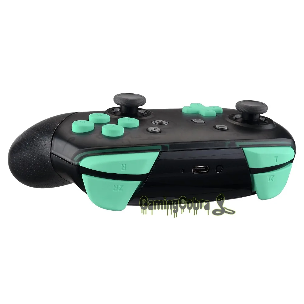 Мягкий сенсорный мятный зеленый ремонт ABXY D-pad ZR ZL L R ключи Замена Полный набор кнопок w/инструменты для nintendo Switch Pro контроллер