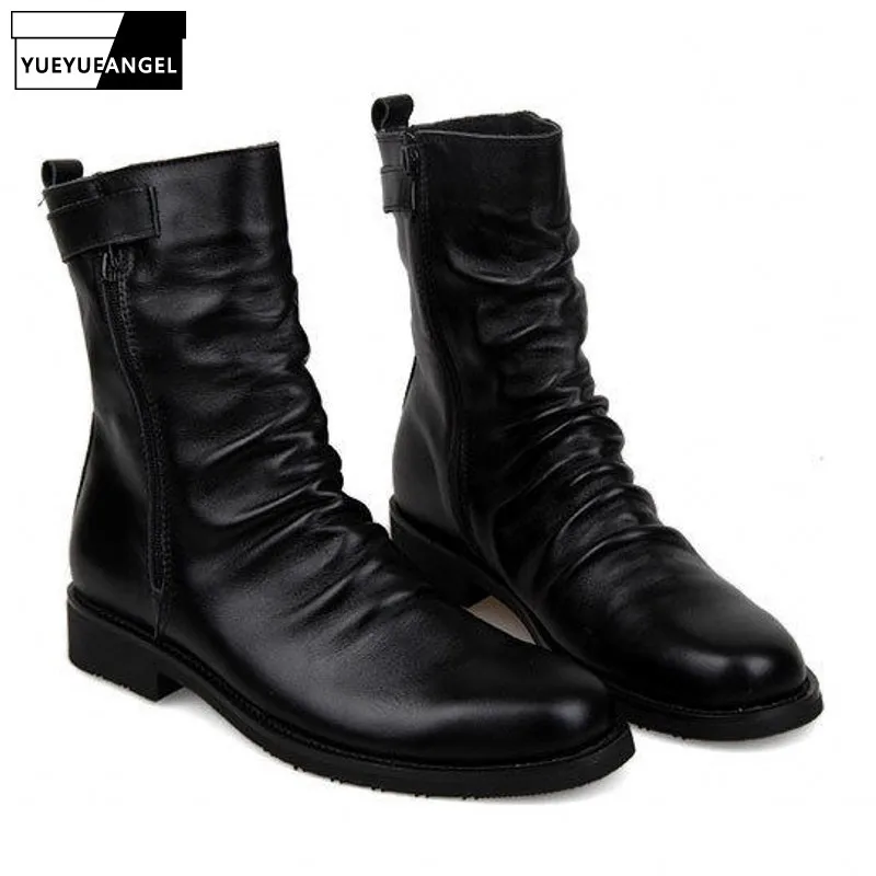 Мужские зимние теплые ботинки с меховой подкладкой защитная обувь из