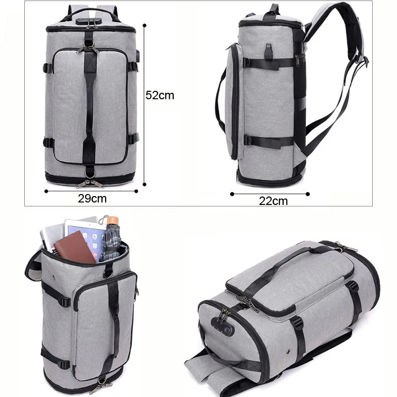 USB Anti-theft Gym backpack Bags Fitness Running Gymtas Bag for Men Training Sports Travel Sac De Sport Outdoor Sport Bagpack
