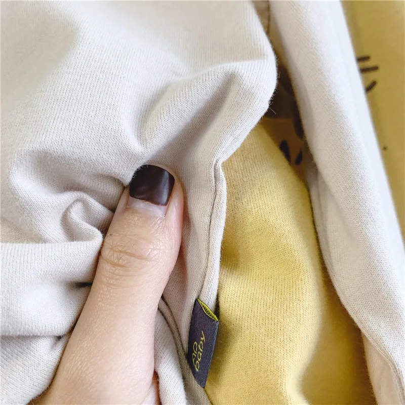 Весенне осенние свободные футболки из чистого хлопка для мальчиков и девочек