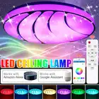 300 Вт WIFI современный RGB светодиодный потолочный светильник, Домашний Светильник с дистанционным управлением, bluetooth AC85-265V дляnУмная потолочная лампа для дома и спальни