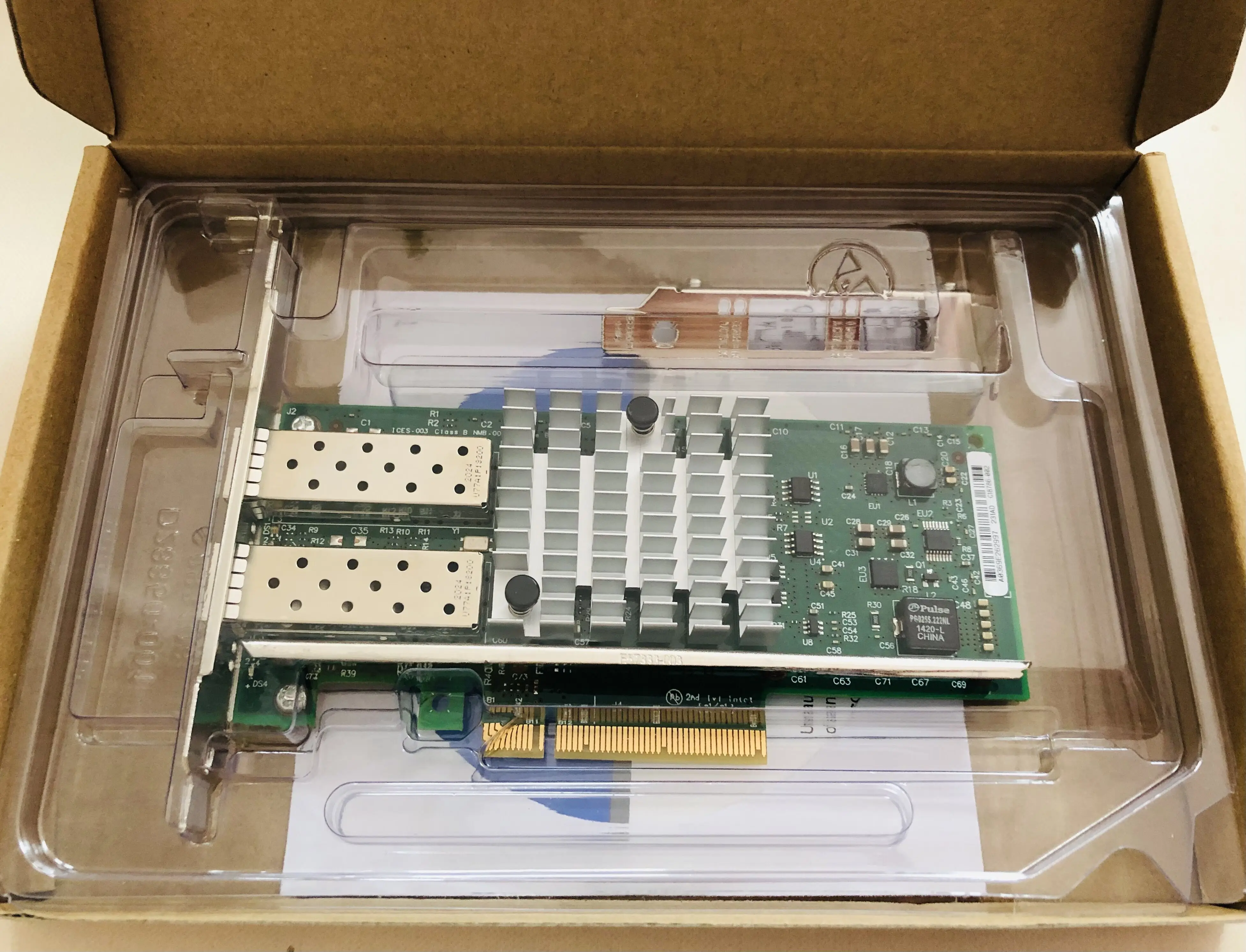 Чипсет Eastforfuy Intel 82599ES 10 Гбит/с два порта PCI-E X520-DA2 E10G42BFSR адаптер сервера Ethernet |