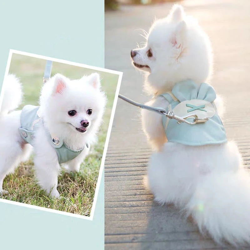 

Vest-Style Pet Leash Small Dog Collar Pomeranian Spitz Collar Cute Dog Leash Cartoon Puppy Harness Pet Accessories