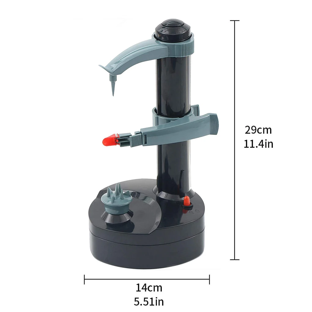 Electric Spiral Apple Peeler Cutter Slicer Fruit Potato Peeling Automatic Battery Operated Machine with Charger EU Plug | Дом и сад