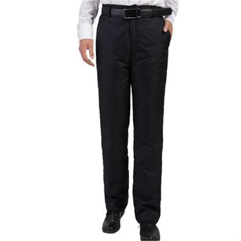 Мужской более Размеры d прямые брюки из толстой ткани мужские теплые лыжные