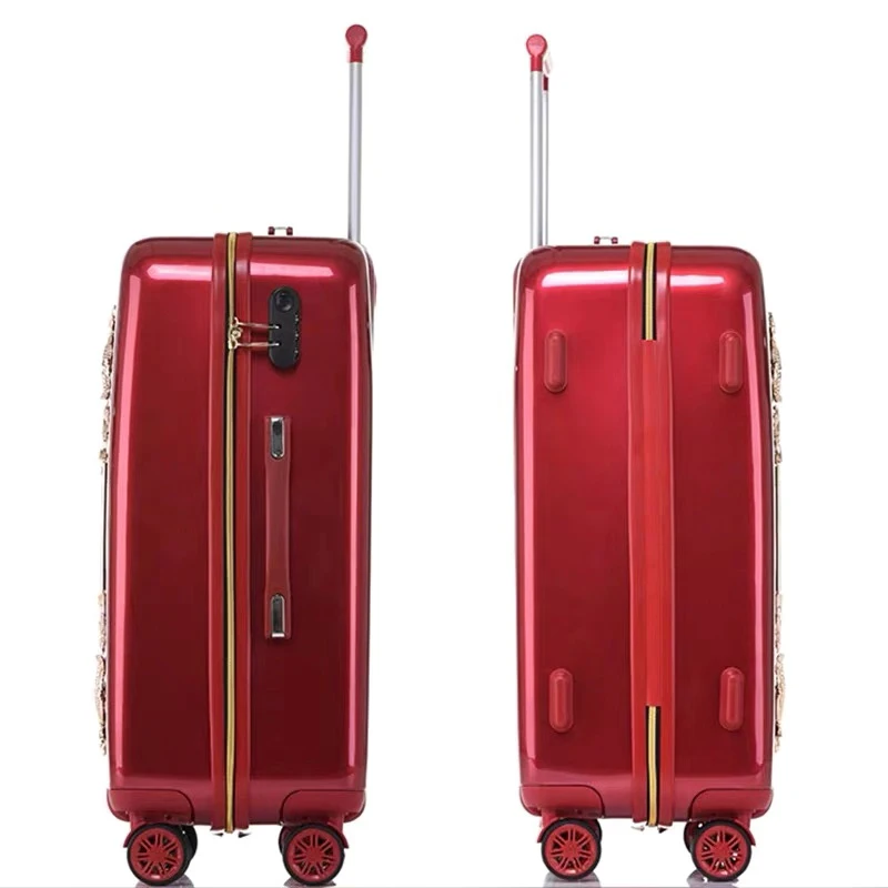 Новый комплект чемоданов 20-24 дюйма женская сумка на колесиках для багажа красный