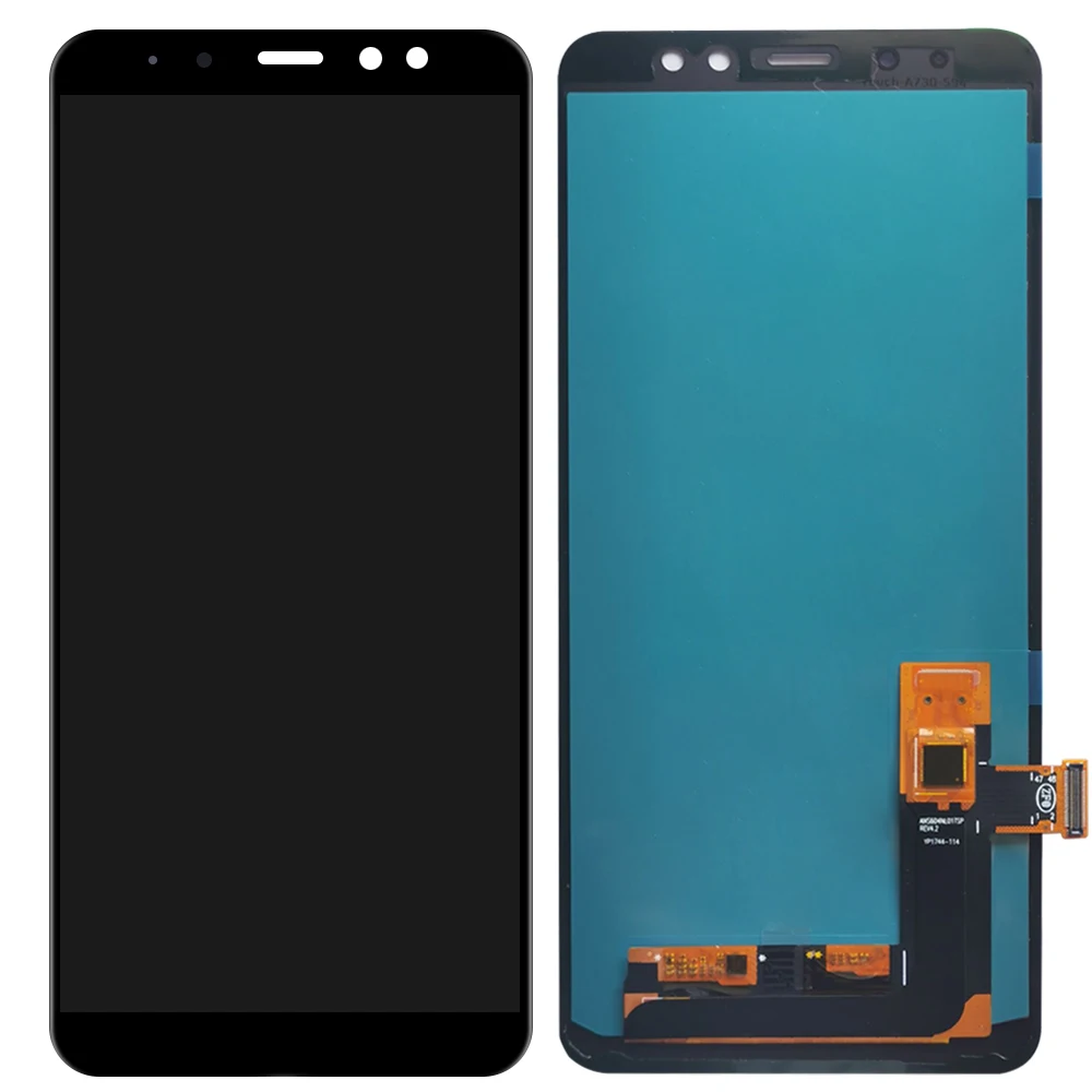 100% SUPER AMOLED A8 плюс ЖК-дисплей с рамкой для SAMSUNG Galaxy A730 + SM-A730F/DS A730F дисплей сенсорным