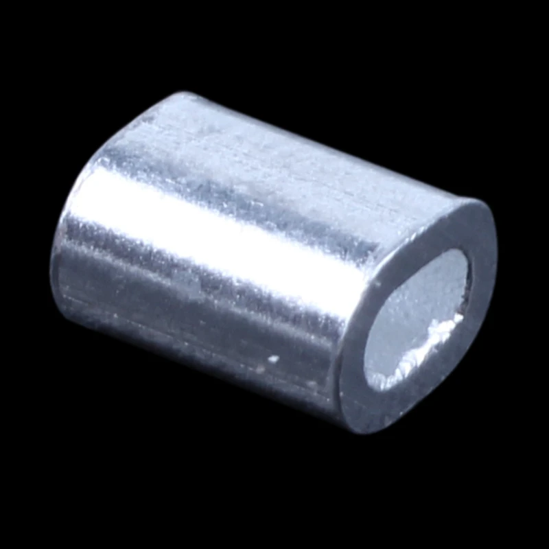 100 Pcs 1mm Steel Wire Rope Aluminum Ferrules Sleeves Silver Tone | Обустройство дома