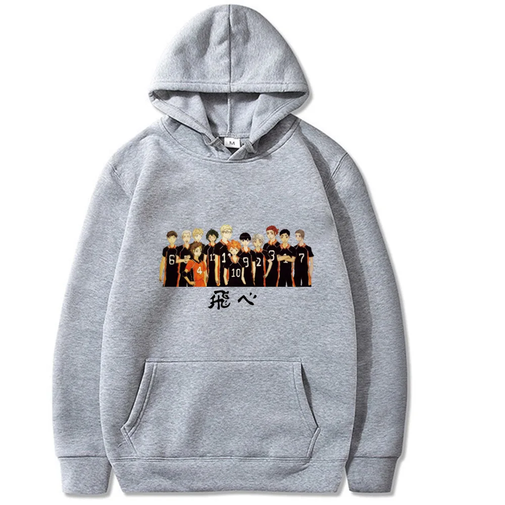 

Japanese Anime Haikyuu Hoodie Pullovers Tops Long Sleeves Casual V-neck