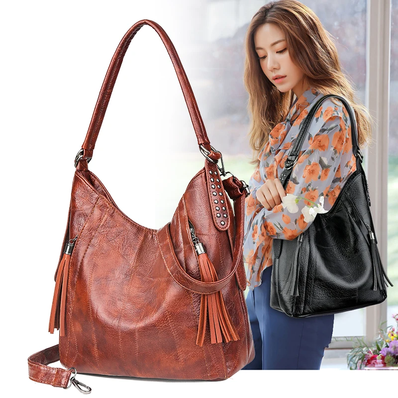 2019 большая женская сумка через плечо женские Хобо сумки тоуты новый бренд