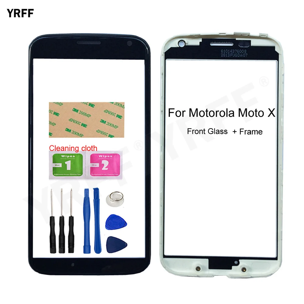 

С рамкой 4,7 ''переднее внешнее стекло для Motorola Moto X сенсорная панель (без сенсорного экрана) ремонт панели телефона