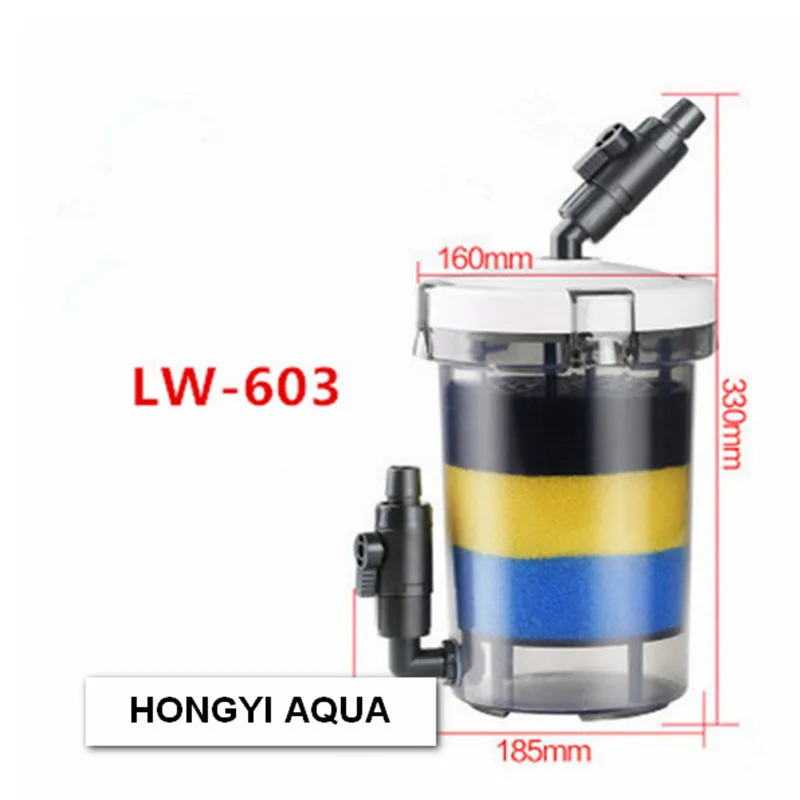 SUNSUN Transparent LW-602/LW-603 Aquarium Pre-filter With Filter Cotton Mini Fish Tank Barrel Without Pump | Дом и сад