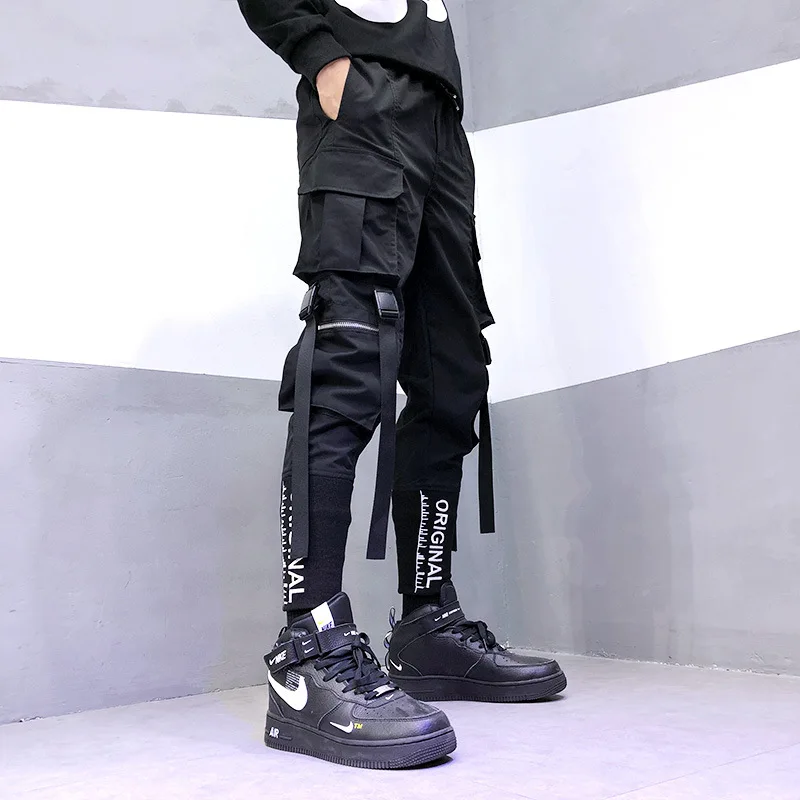 

Camouflage Cargo Pants Men Casual Tide Brand Tactical Function Letter Embroidery Street Trend Harem Trousers Military Fashion
