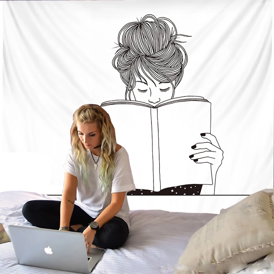 Скандинавские простые гобелены Висячие Стены милые для девочек ландшафтные обои