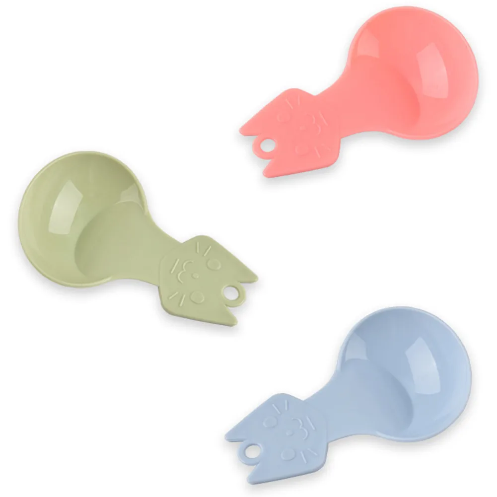 Милая Кошка маленькая ложка многофункциональная ПЭТ пластиковая пищевой Совок