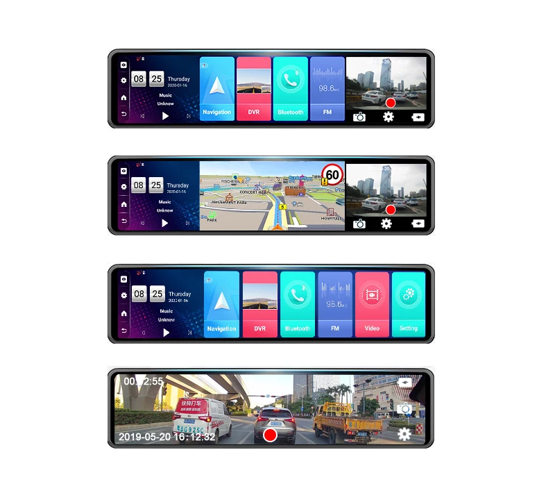 Видеорегистратор автомобильный 12 дюймов 4G Wi-Fi IPS-экран Android FHD 1080P | Автомобили и