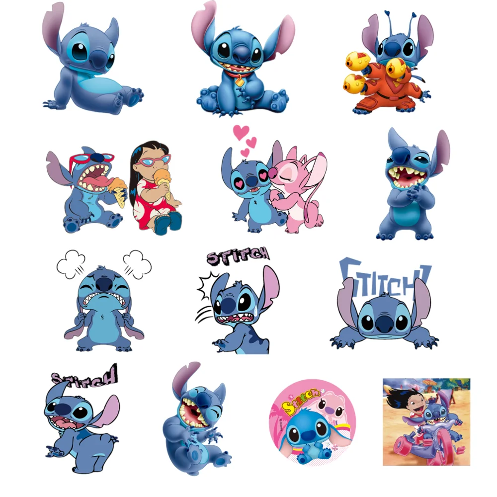 1 шт. милый Лило & Ститч значок монстра термочувствительный патч термопереводная