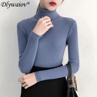 2021 tight turtleneck sweater basic tops thicken warm women sweater high quality pullovers sweater winter female clothes black