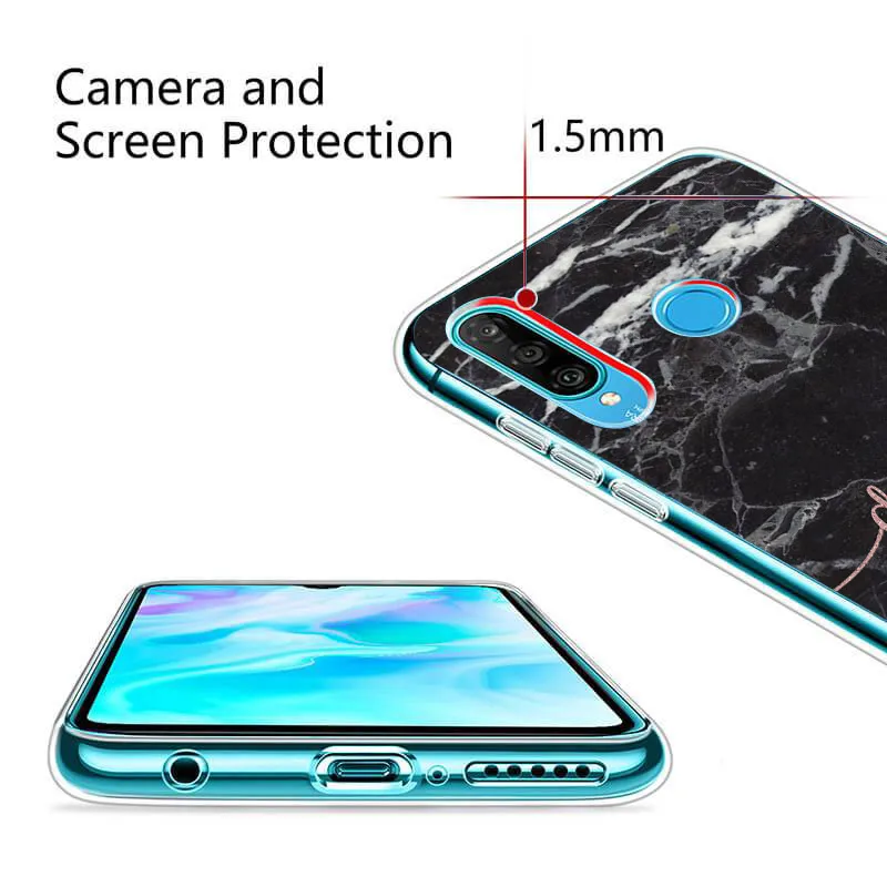 Индивидуальный персонализированный мраморный чехол для Huawei Honor Mate 10 20 Nova P20 P30 P40 P
