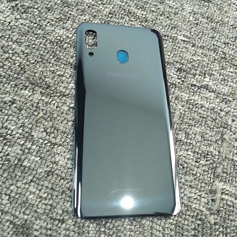 Samsung Galaxy A20 A 20 задняя крышка батарейного отсека задняя крышка корпуса чехол Замена для Galaxy A20 A 20 A205 SM-A205F - Цвет: Black