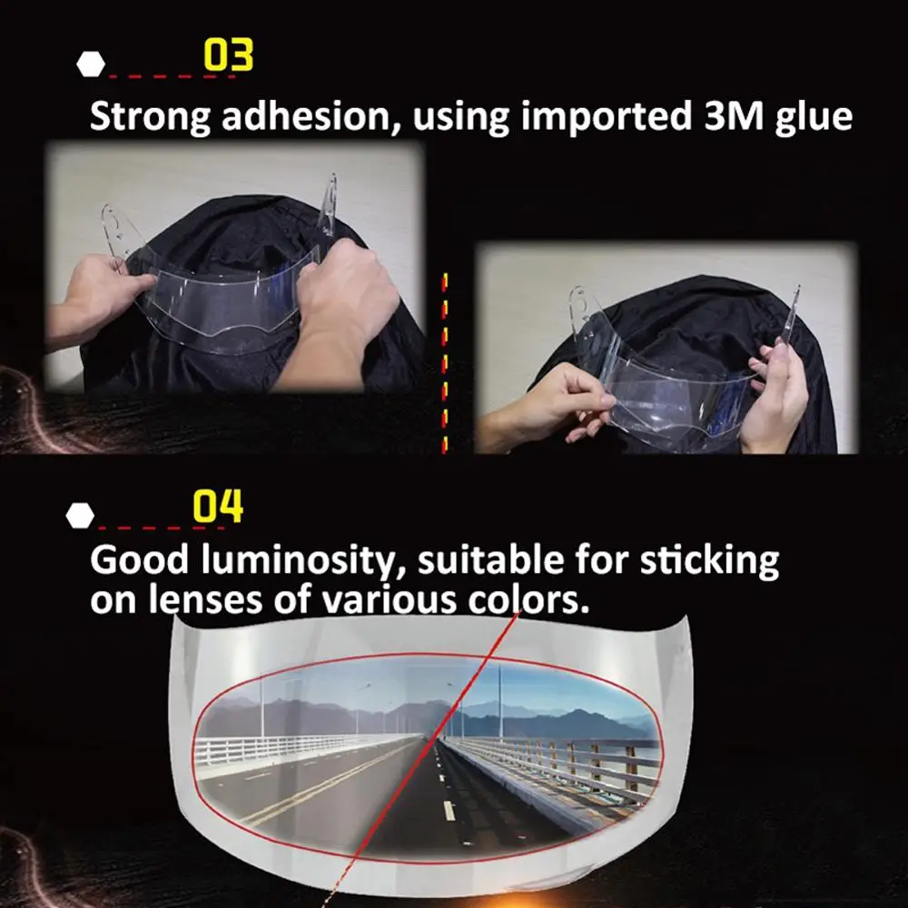 

Universal Motorcycle Anti Fogging Film for Motorcycle Helmet Lens Motocross Goggles Racing Helmet Lens Anti Fog Film
