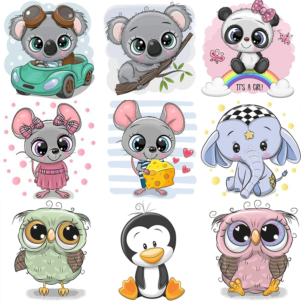 

Full Square/Round Drill 5D DIY Diamond Painting Cartoon Animals Diamond Embroidery Cross Stitch Kits Home Decor