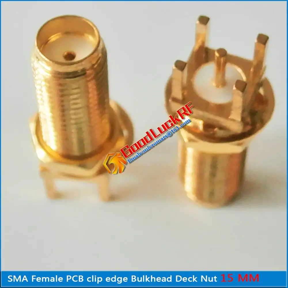 1X шт RF разъем SMA женский Джек Центральная пайка PCB с гайкой гайка зажим край