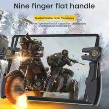 New Mobile PUBG Game Controller For IPad Tablet Six Finger Game Joystick Handle Aim Button Shooter Gamepad Trigger Accessories