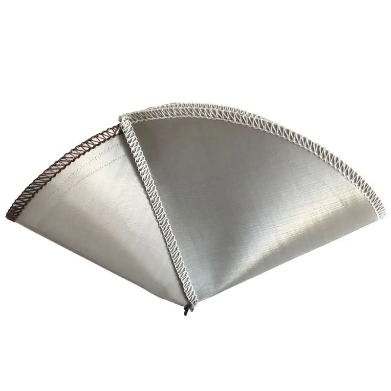  Stainless Steel Cone Shape Pour Over Hand Coffee Filter for Machine Holder Reusable 2-3 Cups | Дом и сад
