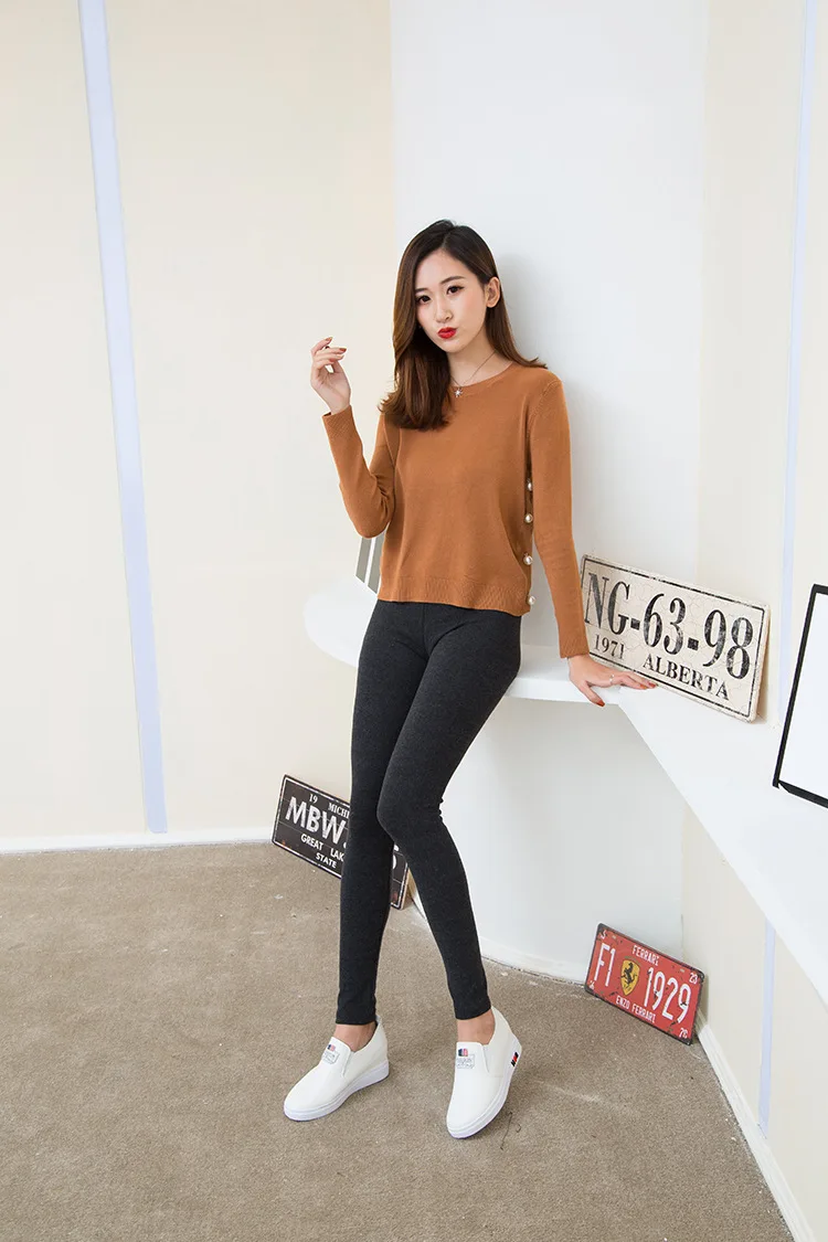 2019 осень и зима новые теплые леггинсы тонкие штаны для женщин|Легинсы| |