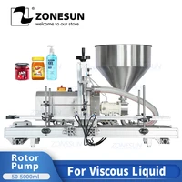 zonesun automatic hand cream gel cooking oil peanut paste packing rotor pump filling machine