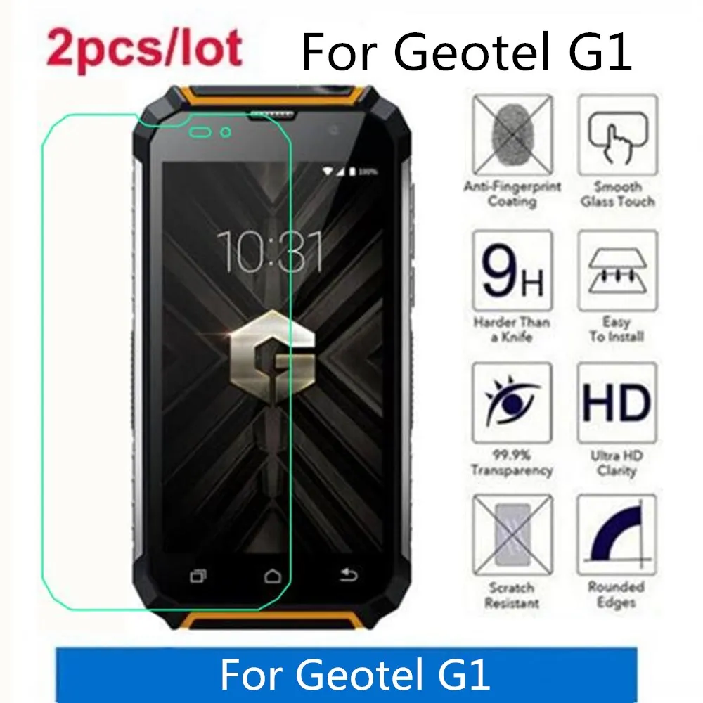 2 шт./лот для Geotel G1 закаленное стекло 9H 2.5D Премиум Защитная пленка экрана 3G