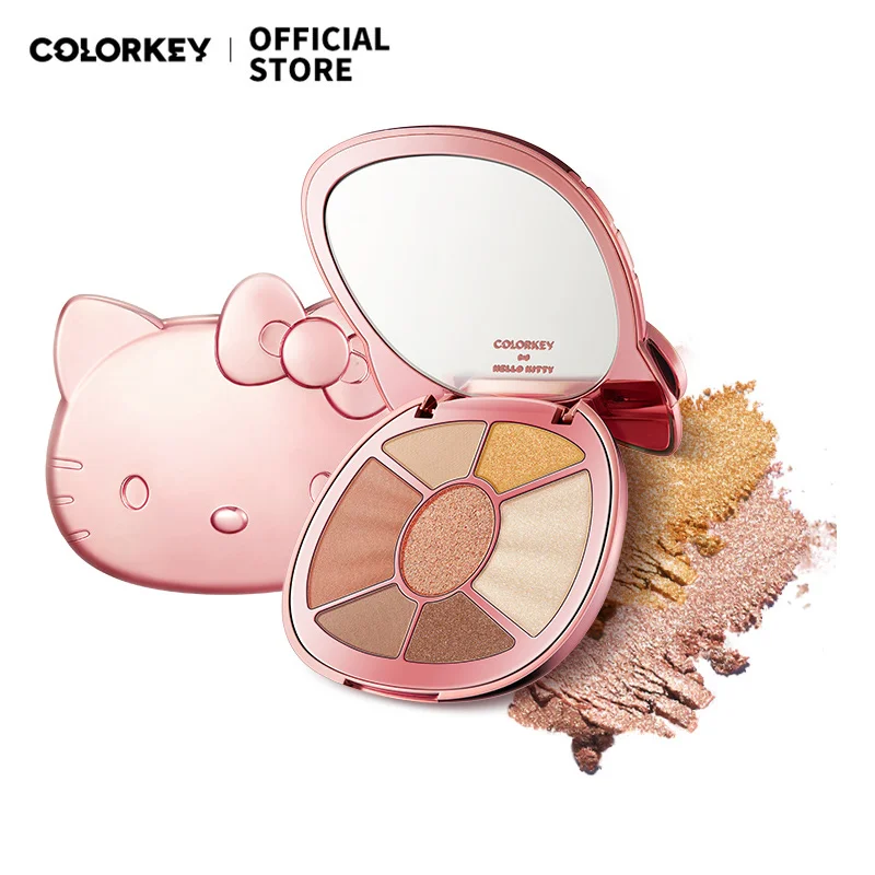 Палитра теней для век COLORKEY HelloKitty 7 цветов матовые мерцающие нюдовые макияжные
