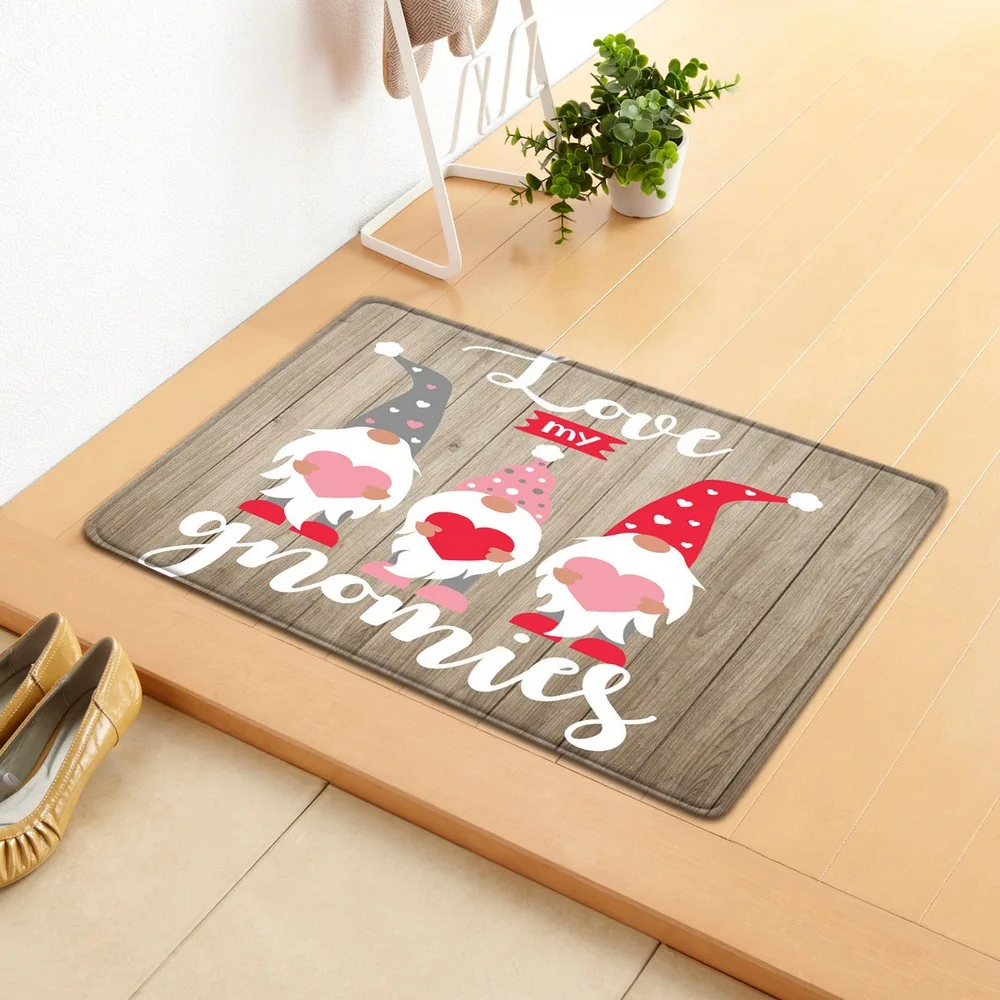 

Valentine's Day Home Carpets Door Entry Front Door Mats Outdoor Entrance Indoor Welcome Floor Mat Rug Non-slip Home Decoration