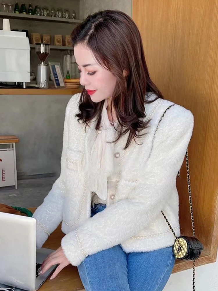 Женская куртка с V-образным вырезом длинным рукавом и блестками - купить по