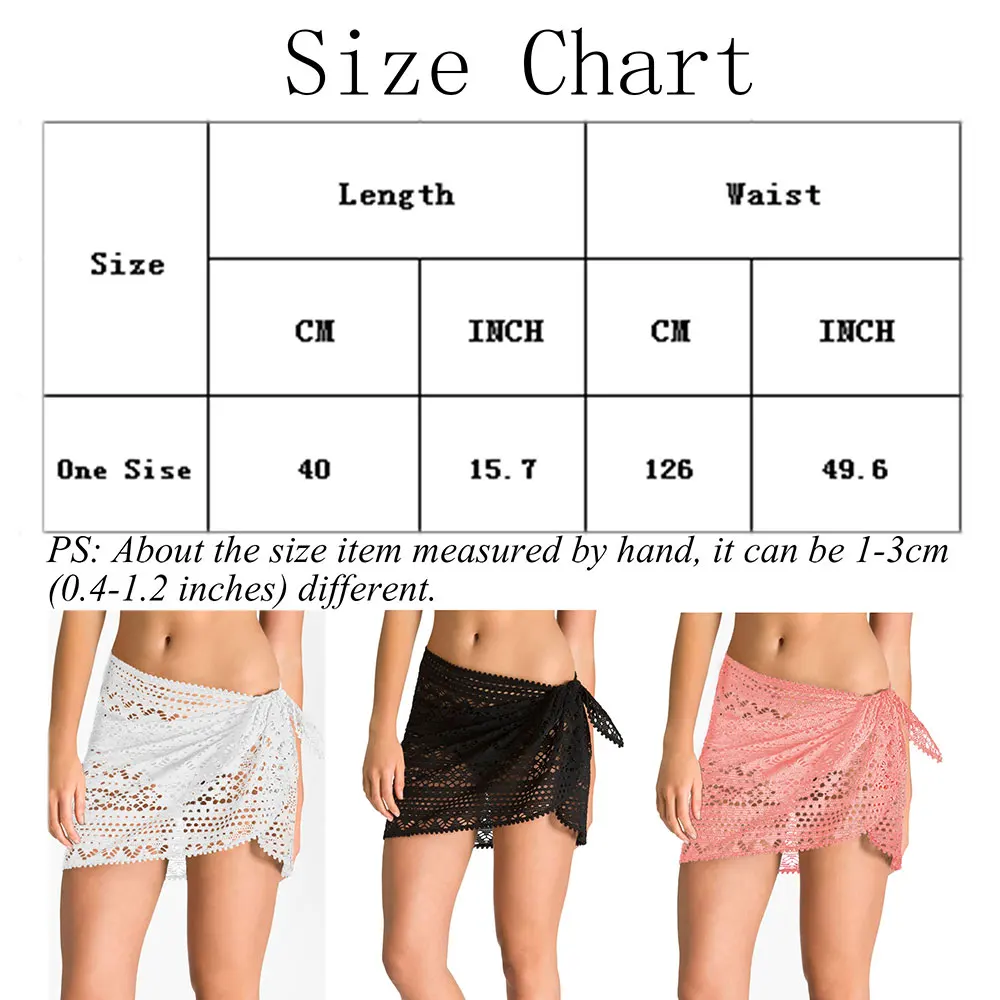 

Summer Sexy Pleated Bandage Skirt Beachwear Wrap Bikini Cover Up Swimwear Sarong Women Beach Skirt Short Chiffon Skirts White