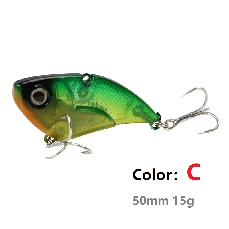 Новые Vib приманки 5 см 15 г снасти для рыбалки приманки pesca jig воблеры isca искусственные кренкбейт жесткая Приманка Товары для джигинга свимбейт лед - Цвет: C
