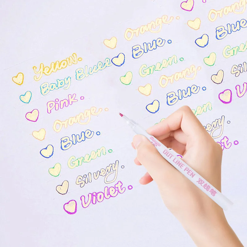 Художественные маркеры ручка с линиями тонкий лайнер маркер каллиграфия надпись