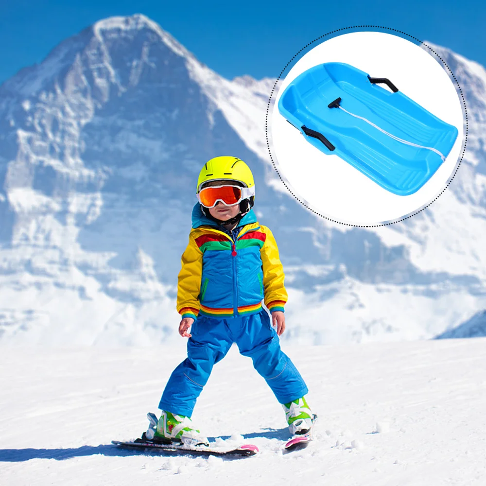 

Downhill Toboggan Snow Sled with Handles and Ropes Downhill Snow Board