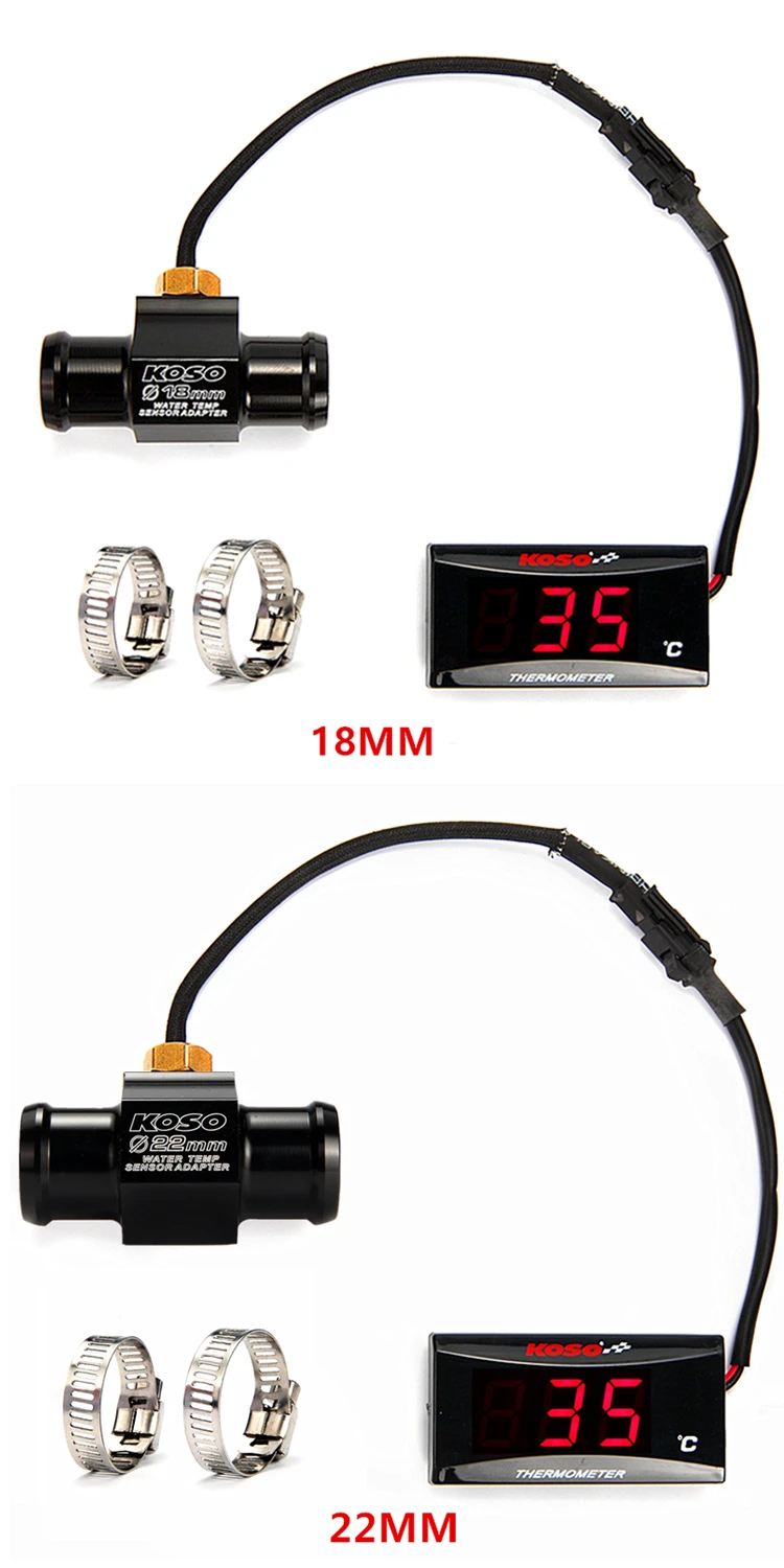 Скутер и гоночный мотоцикл KOSO температура воды для XMAX250 300 NMAX CB400 CB500X датчик температуры воды адаптер со стентами