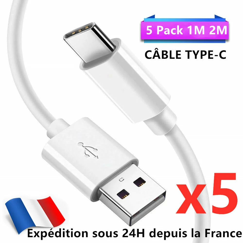 

5A CABLE USB Type-C 1-2M pour For Samsung S20/S10/S9/Note10/A20e/A51/A71/A21s/A41