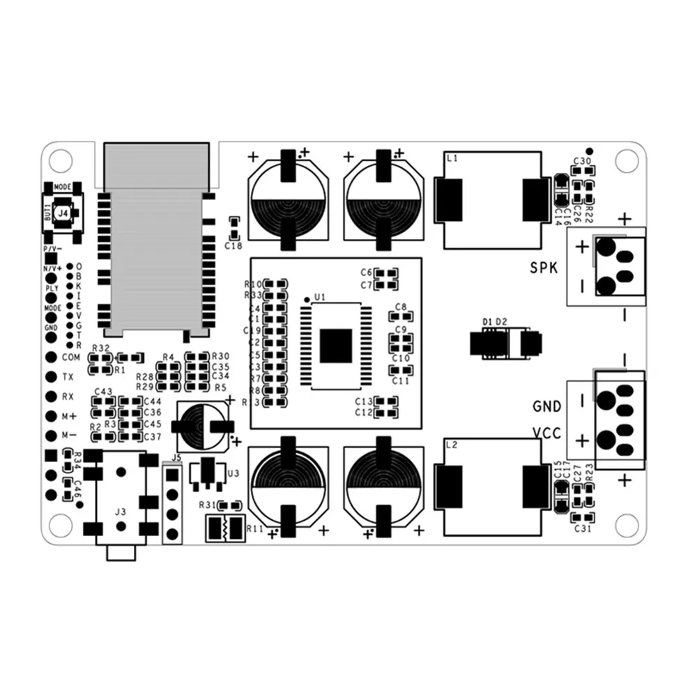 Taidacent 80 Вт 100 моно динамик PCBA 5 0 Bluetooth совместимый OEM аудио модуль 12В 24В Aux усилитель