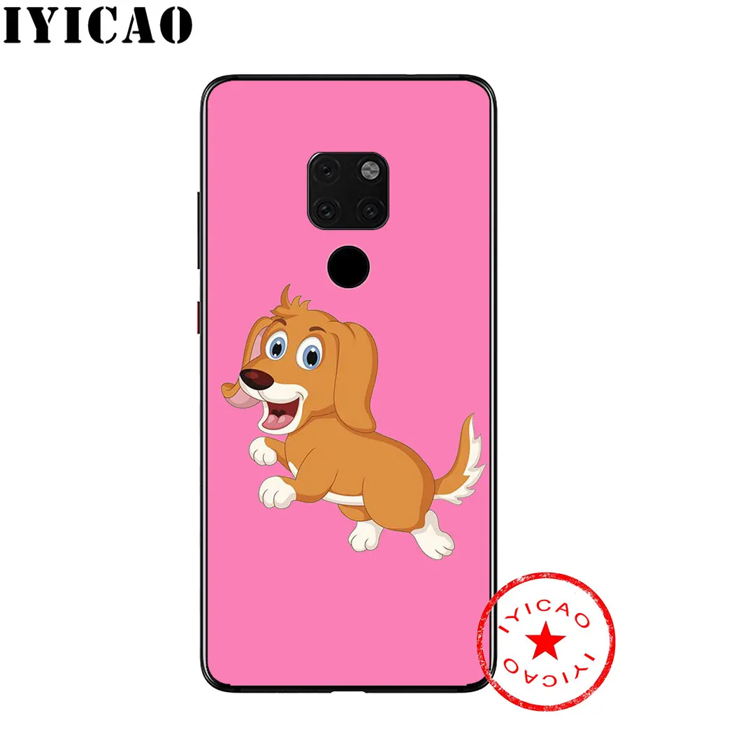 IYICAO розового цвета с рисунком Собака мягкий чехол для huawei Honor 20 10 9 9X 8X 8C 7X 7C 7A 6A Lite